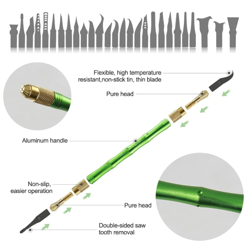 28 in 1 IC Phone Repair Tool CPU NAND Remover Maintenance Knife Remove Drosphip