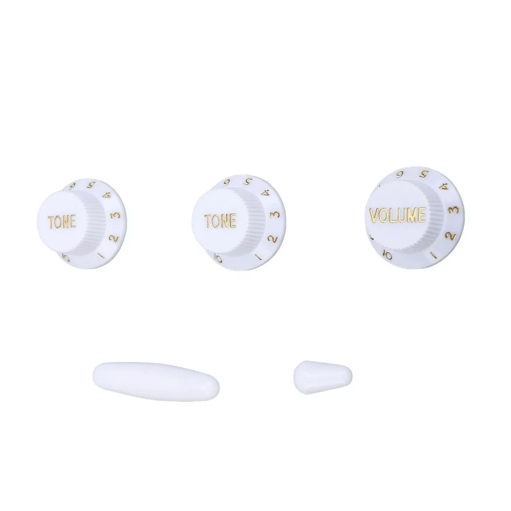 White/Black/Creamy Yellow Guitar Potentiometer Knob ​Accurate Control​ Plastic ​Volume Tone Control Knob​ ​1 Volume 2 Tone Set​
