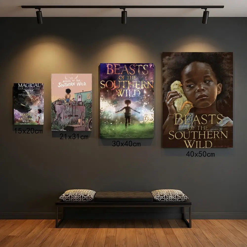 classic movie B-Beasts of the Southern Wild-D Poster Self Adhesive Wall Decor for Modern Home Cafe Office and Bar