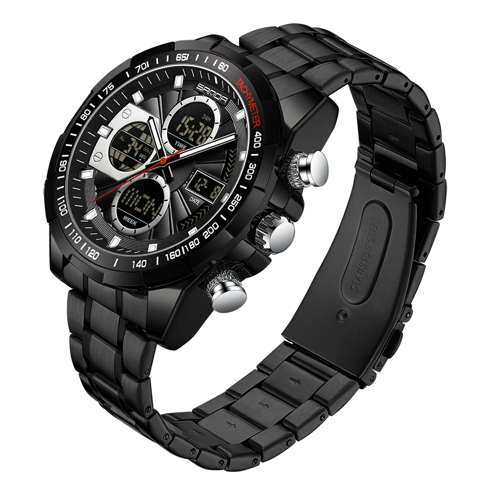 Fashion Business Design Sports Watches For Men Waterproof Luxury Stainless Steel  Mens  Watch Man Quartz Wristwatch Reloj Hombre
