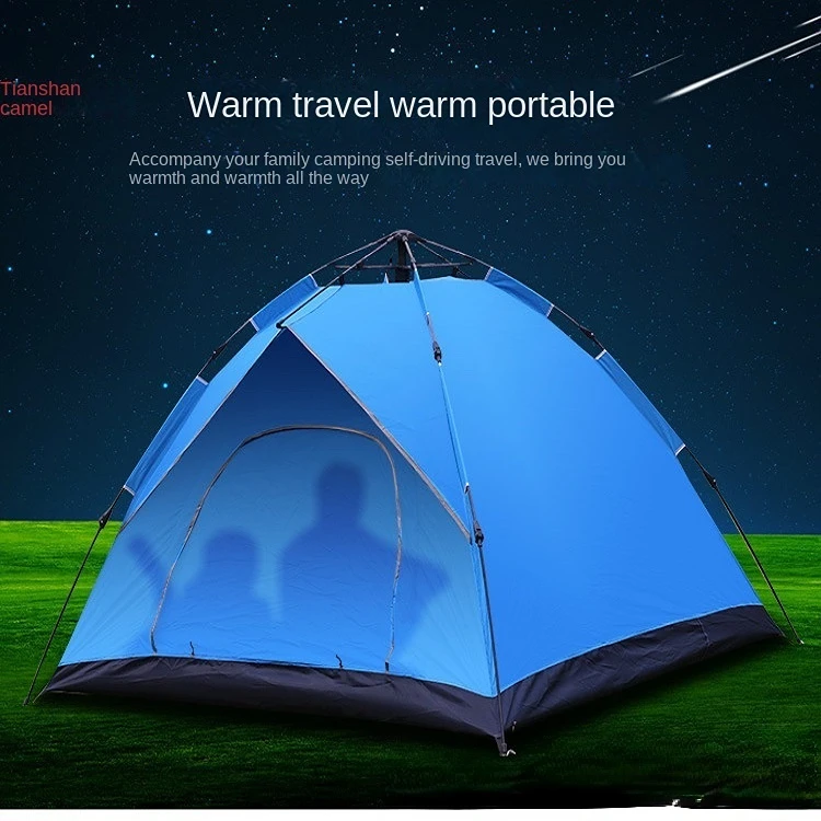 Outdoor Quick-open Camping Tent  Rainproof Sunscreen Beach Tent Camping Double Automatic Spring Type