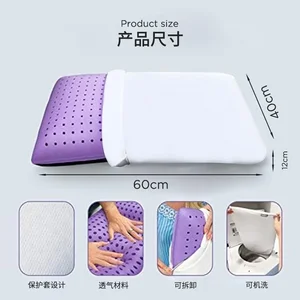 Almofada De Espuma De Memória De Lavanda Para Dormir, Óleo Essencial Infundido, Almofada De Refrigeração Com Suporte De Pescoço E Ombro 10 principais vendas travesseiro viscoelástico gel - №2