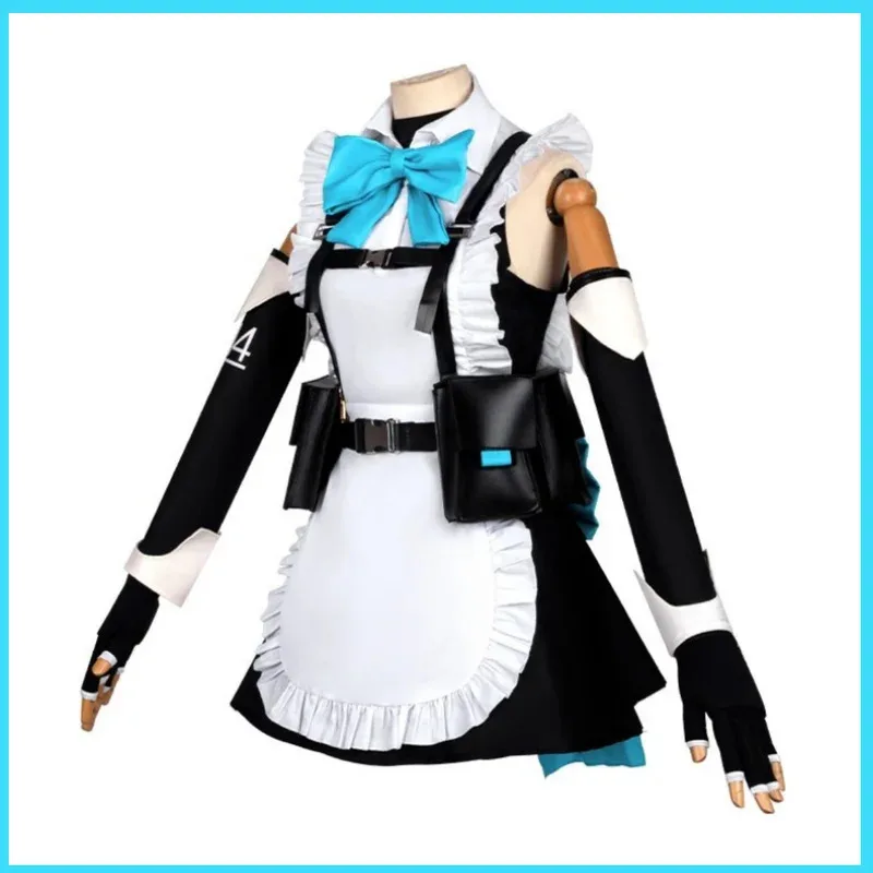 Archiwum Gier Animacja Asuma Toki Strój Cosplay Niebiesko-Biały Mundur Bojowy Sukienka Pokojówki Peruka Kobieta Seksowny Strój Karnawałowyx;2'a,6.h;