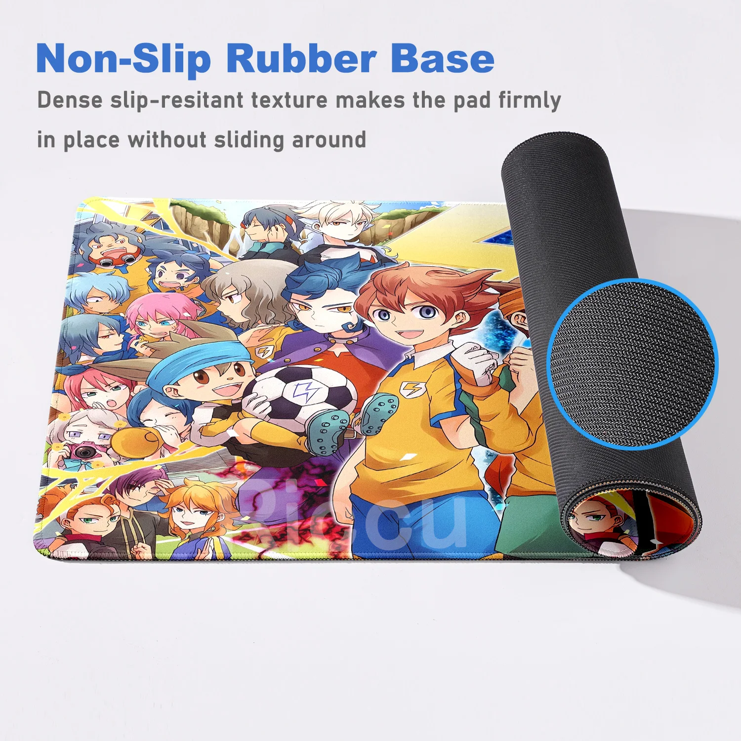 Large Size Anime Carpet Inazuma Eleven Computer Mousepad XXL Lock Edge Keyboard Game Cabinet Deskmat Gaming Accessories Mice Mat