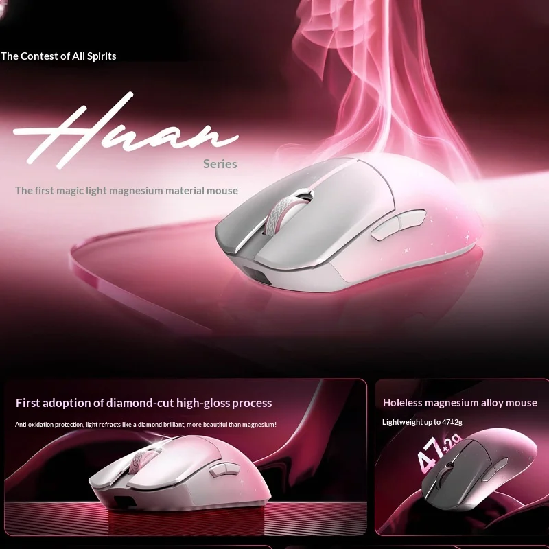 Wlmouse Huan Three Mode Wireless Mouse Magnesium Alloy No Hole