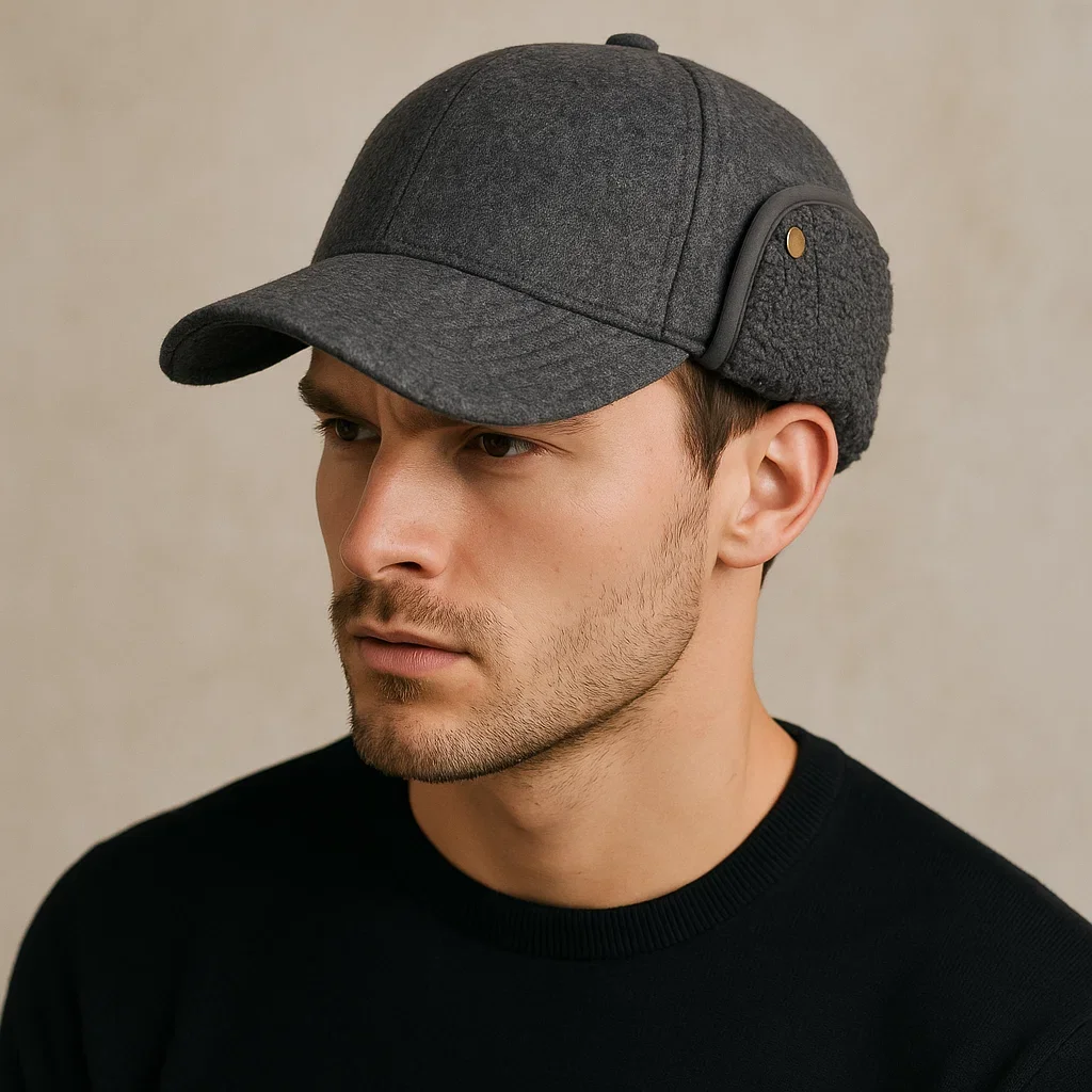 Gorro grueso y cálido para hombre, gorro con orejeras, gorra de béisbol con forro polar, cazador, caza, gorras de piloto, sombreros de bombardero, invierno y otoño