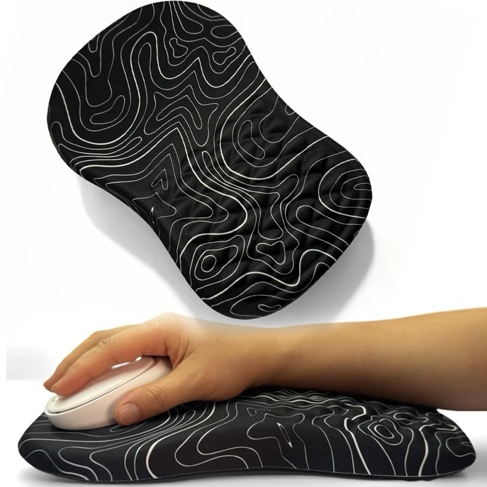 

Эргономичный коврик для мыши, поддержка запястья, облегчение боли, коврик для мыши, удобная подставка для запястья, коврик для мыши из пены с эффектом памяти и нескользящим основанием