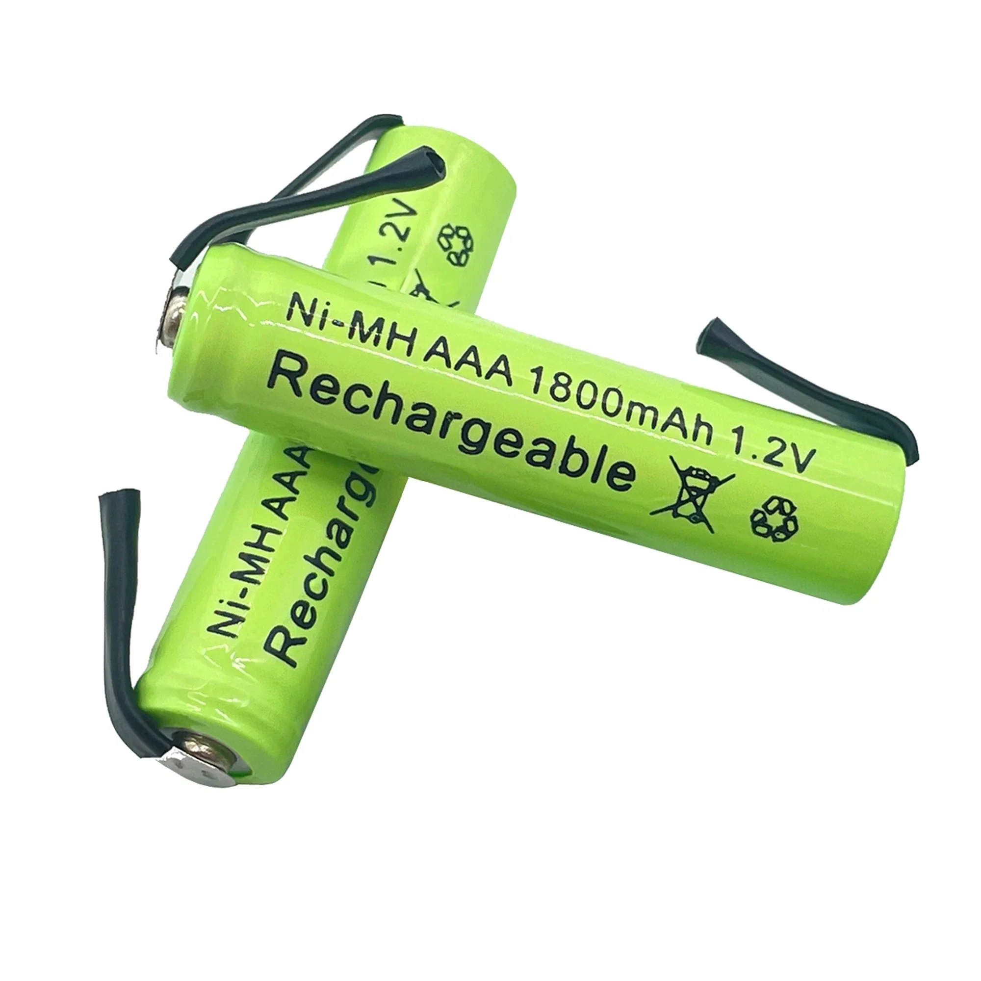 

2-20PCS 1.2 V 1800mah Ni-Mh AAA Battery Cell, with Solder Tabs for Philips Braun Electric Shaver, Razor, Toothbrush