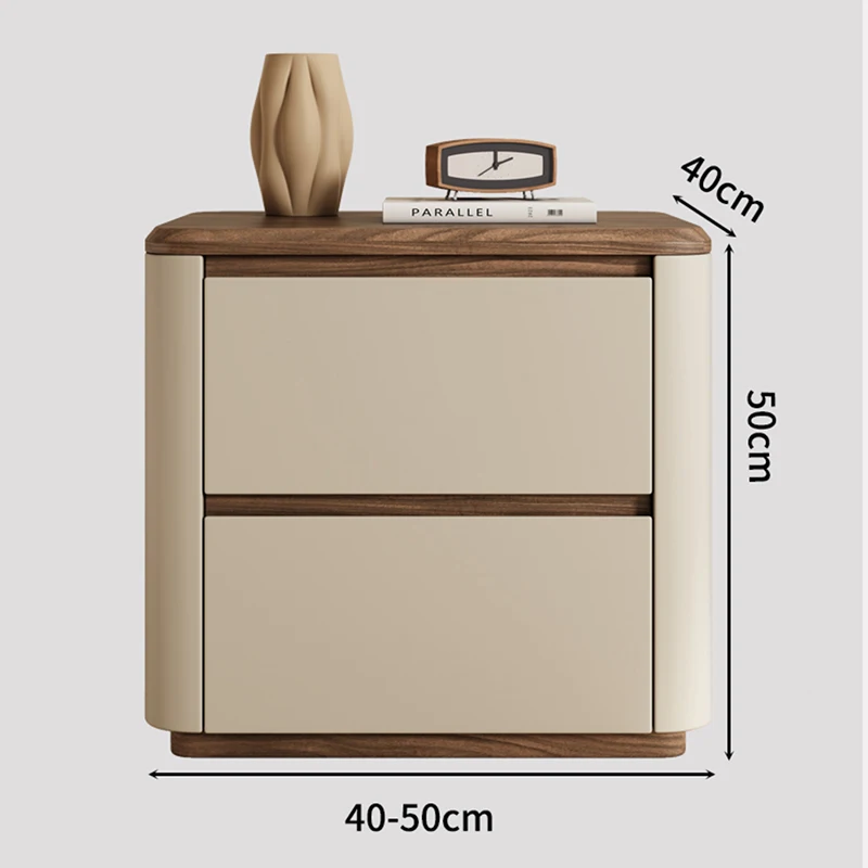 Minimalist Luxury Bedside Table Italian Design Style Unique Aesthetic Nightstands Modern Storage Mesa De Noche Bedroom Furniture