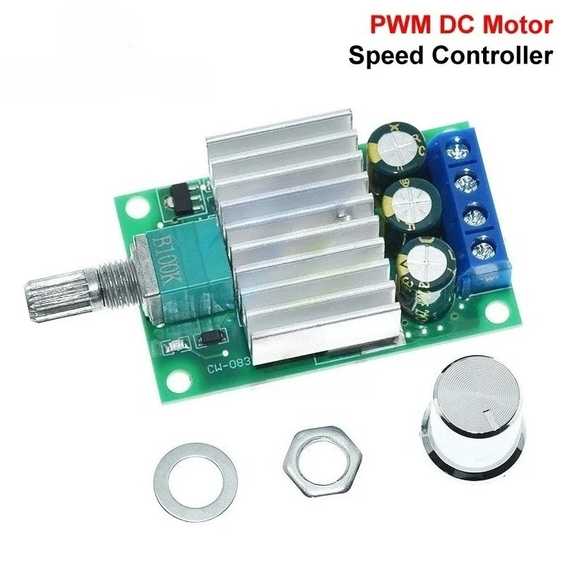 

10A 12V-30V PWM DC Motor Speed Controller 12V 24V Adjustable Speed Regulator Dimmer Control Switch for Fan Motor LED Light