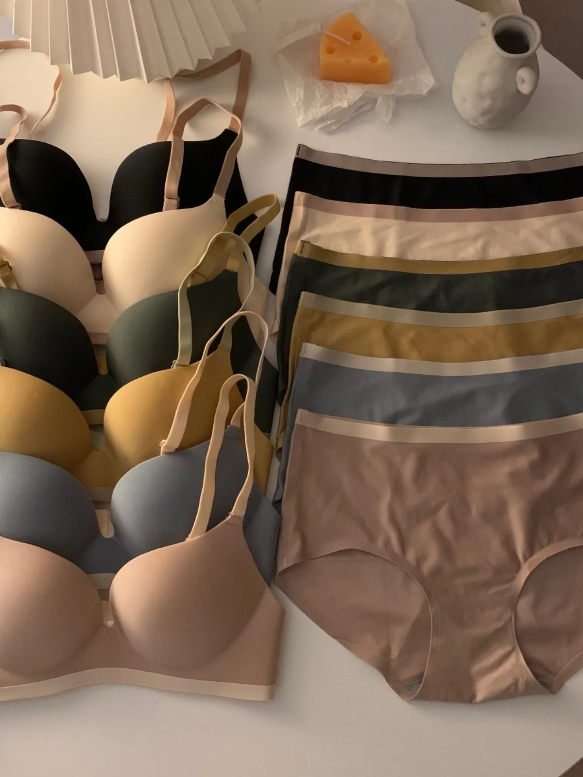 무선 브래지어 세트, 일본 패션 속옷, 레이스 푸시업 브래지어 세트, 순수한 욕망, 부드러운 브래지어, 귀엽고 달콤한 소녀 란제리 세트 