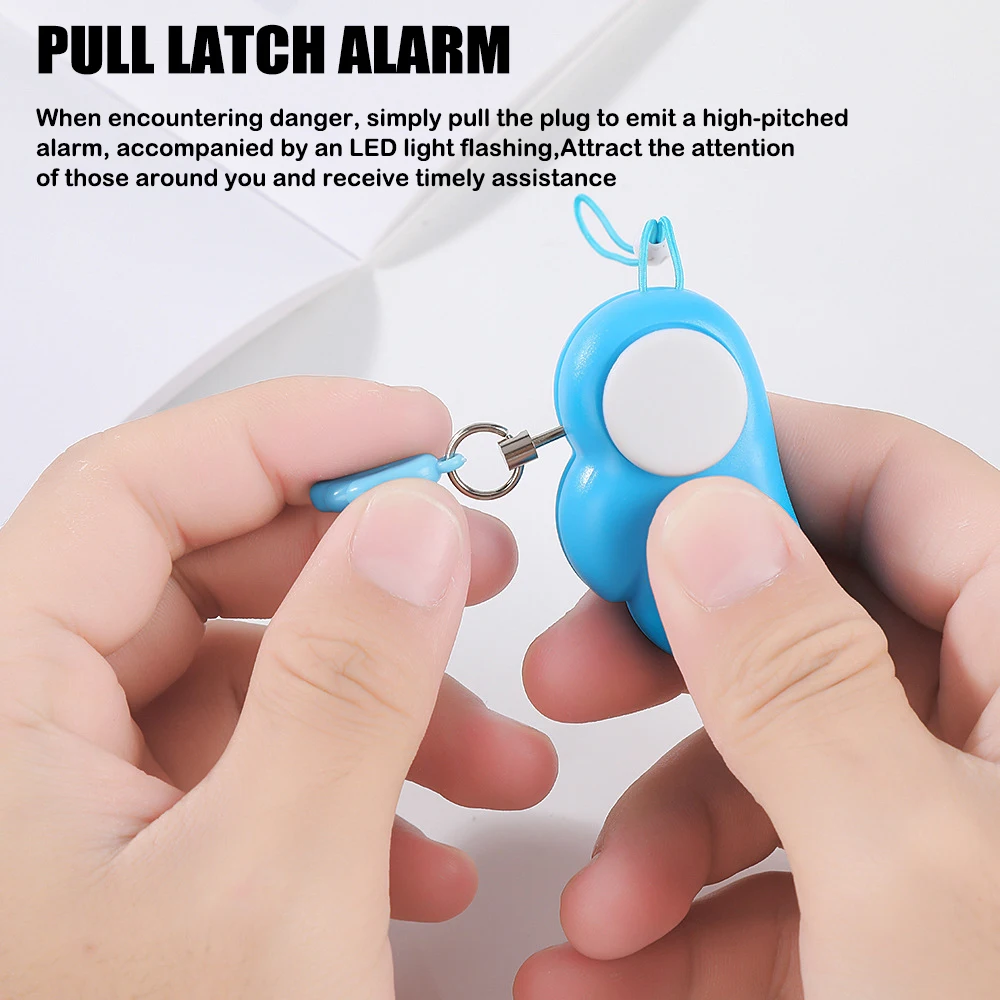 Alarma de autodefensa antilobo, 90db, para niñas y mujeres, alerta de protección de seguridad, llavero de alarma de emergencia fuerte con grito de seguridad Personal