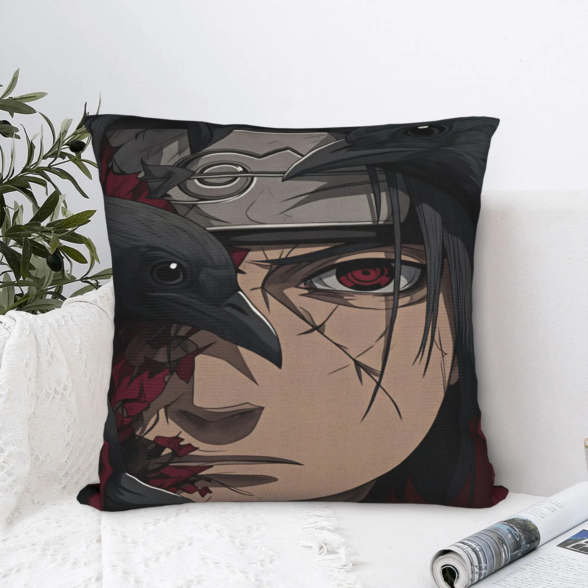 Uchiha Itachi Pillow Case  Comfy Pillow Cover Novelty Cushion Cover For Sofa Car Home Decor