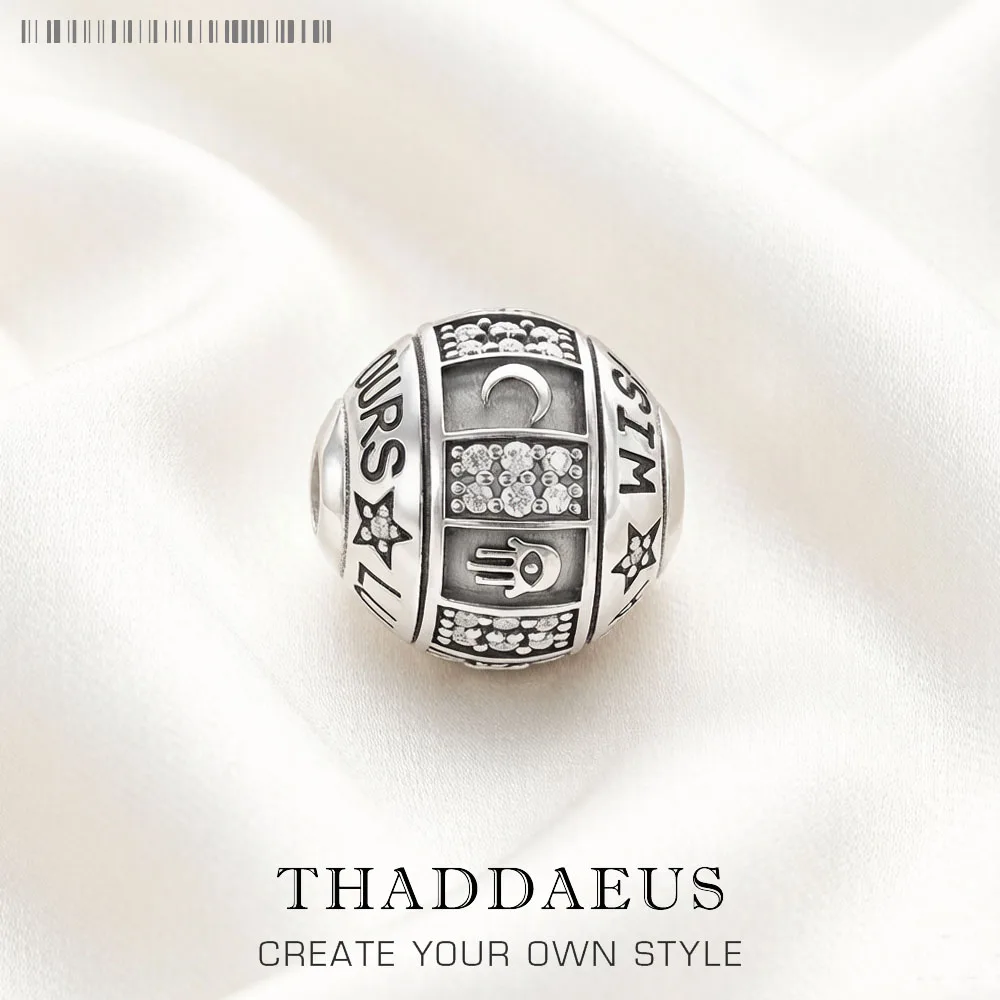 Beads Wheel of Fortune 925 Sterling Silver Charm European Vintage DIY Jewelry Accessories Lucky Gift For Men Women