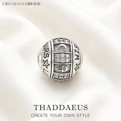 Beads Wheel of Fortune 925 Sterling Silver Charm European Vintage DIY Jewelry Accessories Lucky Gift For Men Women