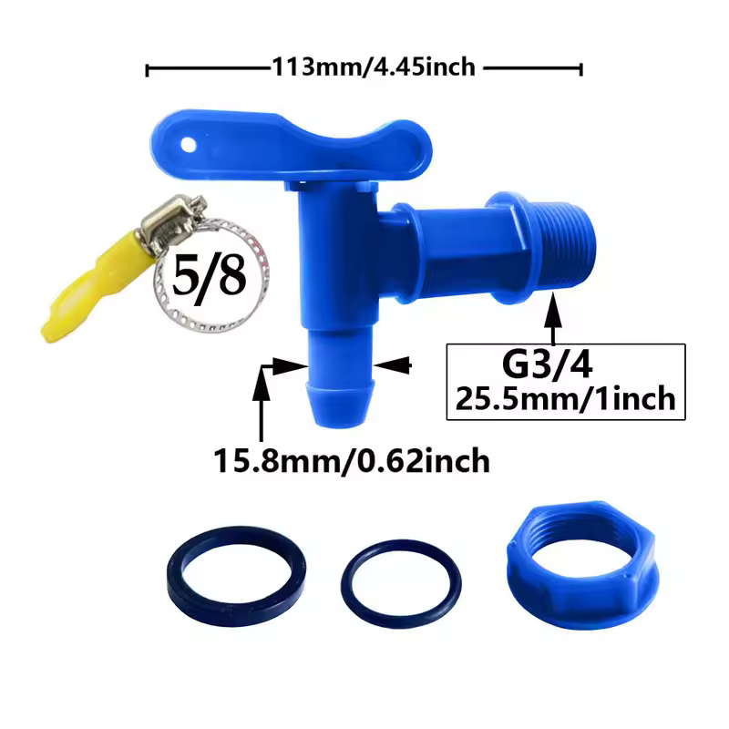 3/4" IBC Tank Tap Adapter Coarse Thread S60 to 5/8" Hose Connector Valves Fittings Garden Water Tanks Faucet Replacement - Image 9
