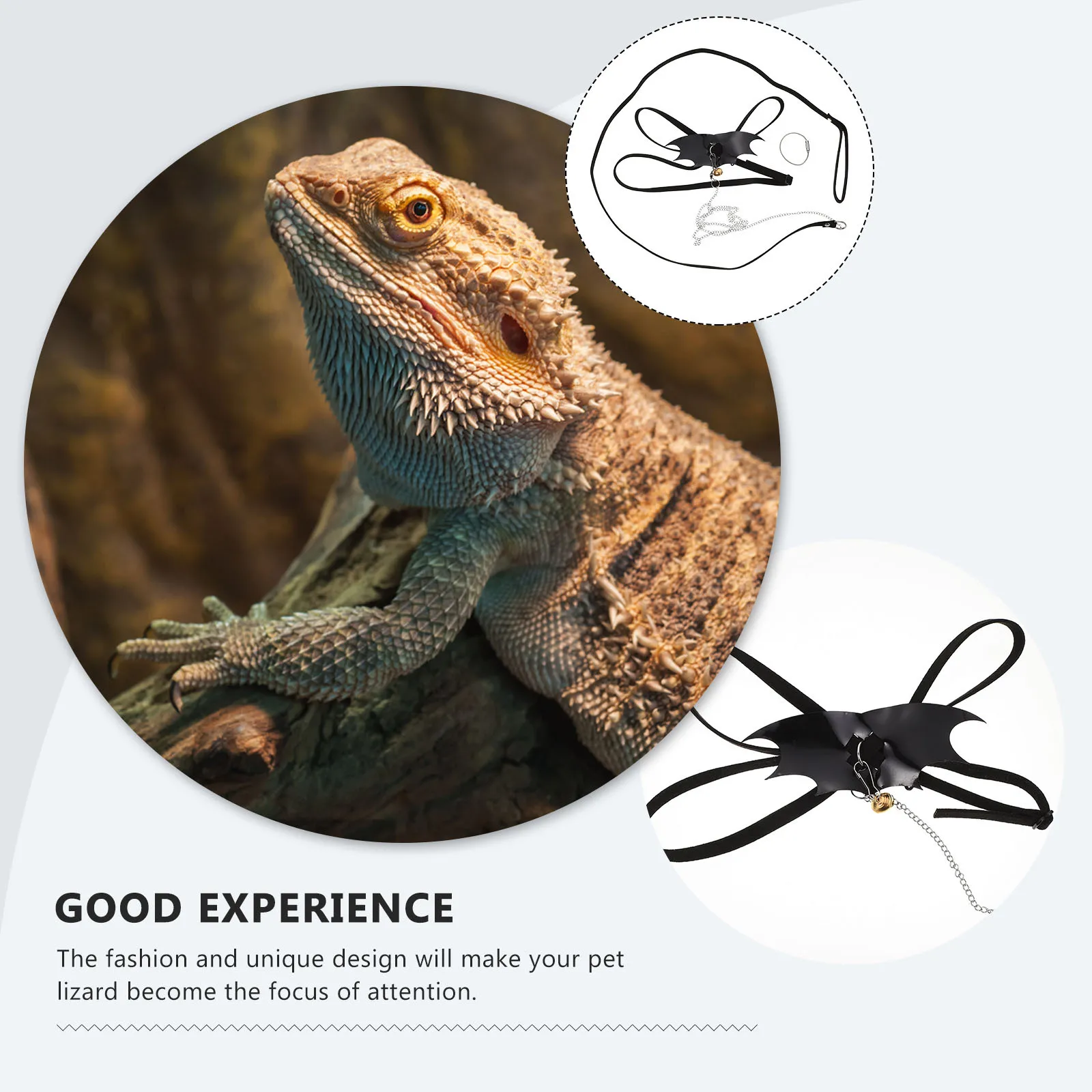 

1Set Lizard Traction Rope Lightweight Compact Lizard Harness Leash for Bearded Dragon Gecko Reptile Pet Outdoor Walking