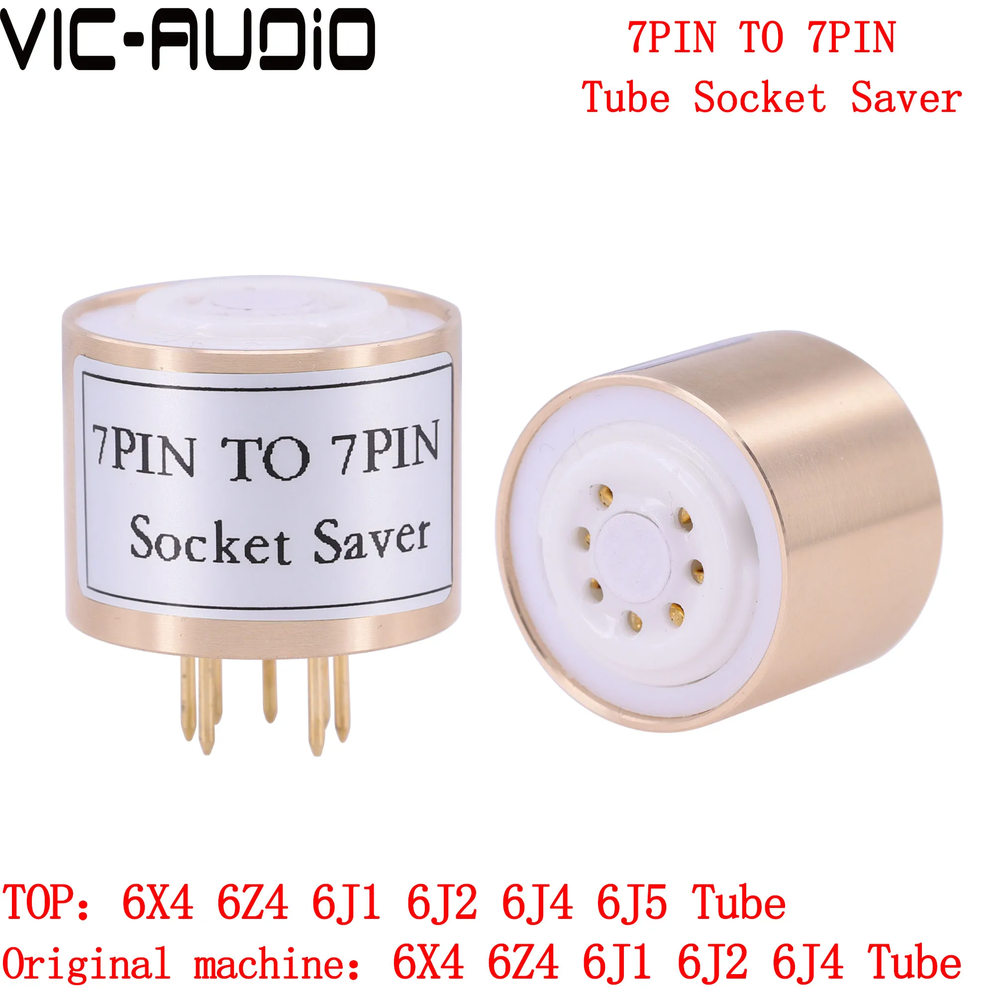 1PC 7Pin TO 7Pin Vacuum Tube Socket Test Socket For 6X4 6J1 6J2 6J3 6J4 6J5 6Z4 Audio Vintage Tube Socket Saver Amplifier