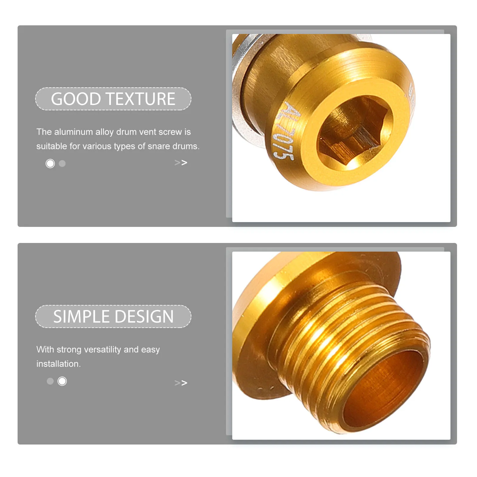 

Vent Screw Bass Drum Replacement Metal Alloy Durable Drum Repair For Snare Kit Percussion Parts Accessory