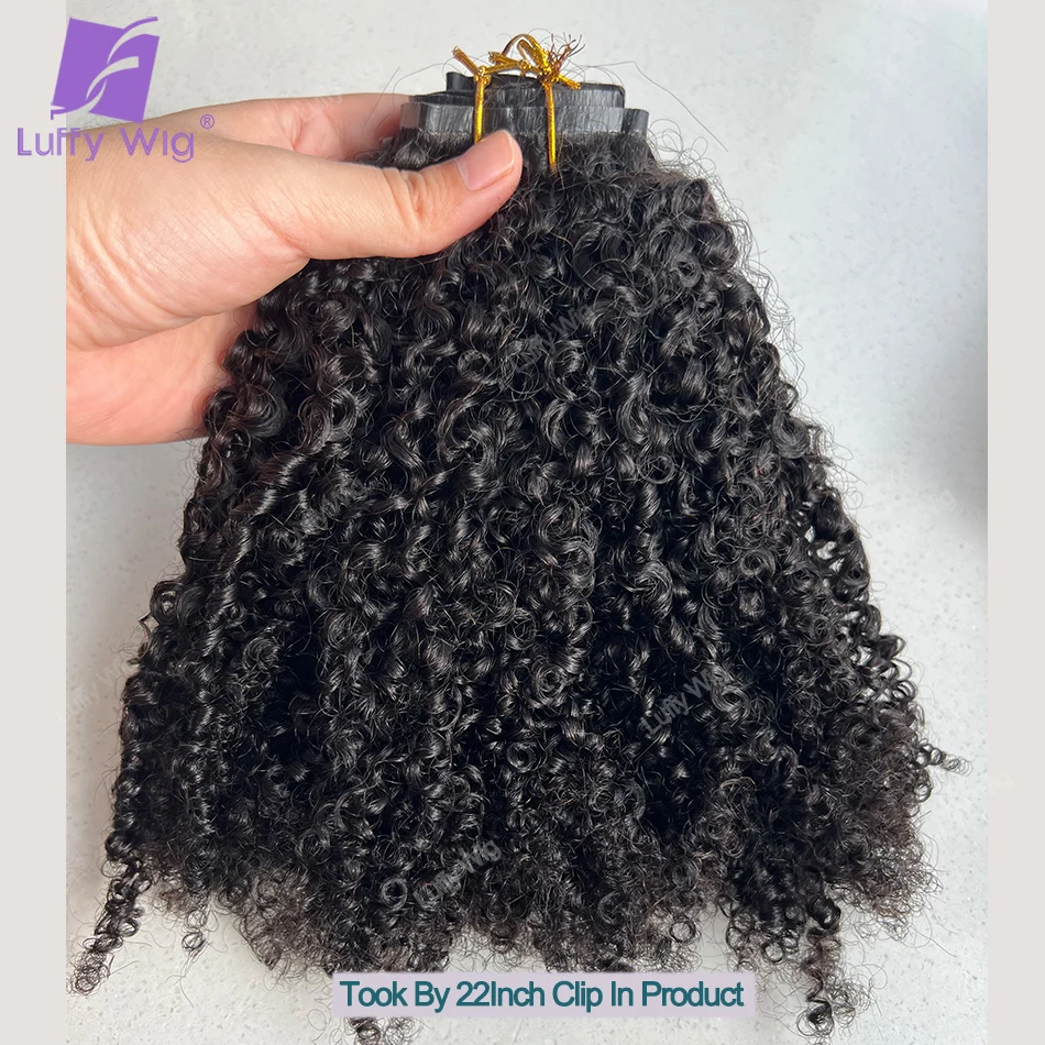 Afro Kinky Curly Human Hair Clip ins Burmese Remy Seamless Pu Clip In Hair Extensions Skin Weft Bundles Clip Ins Extension 3c 4a