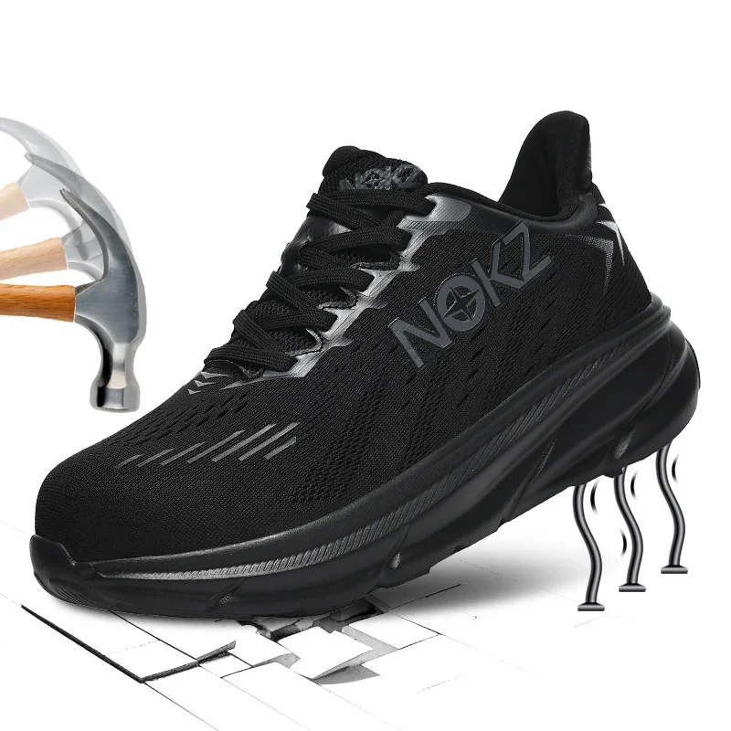 

New type of safety shoes for men, anti-drop and anti-puncture fashionable sports shoes, casual protective boots for men