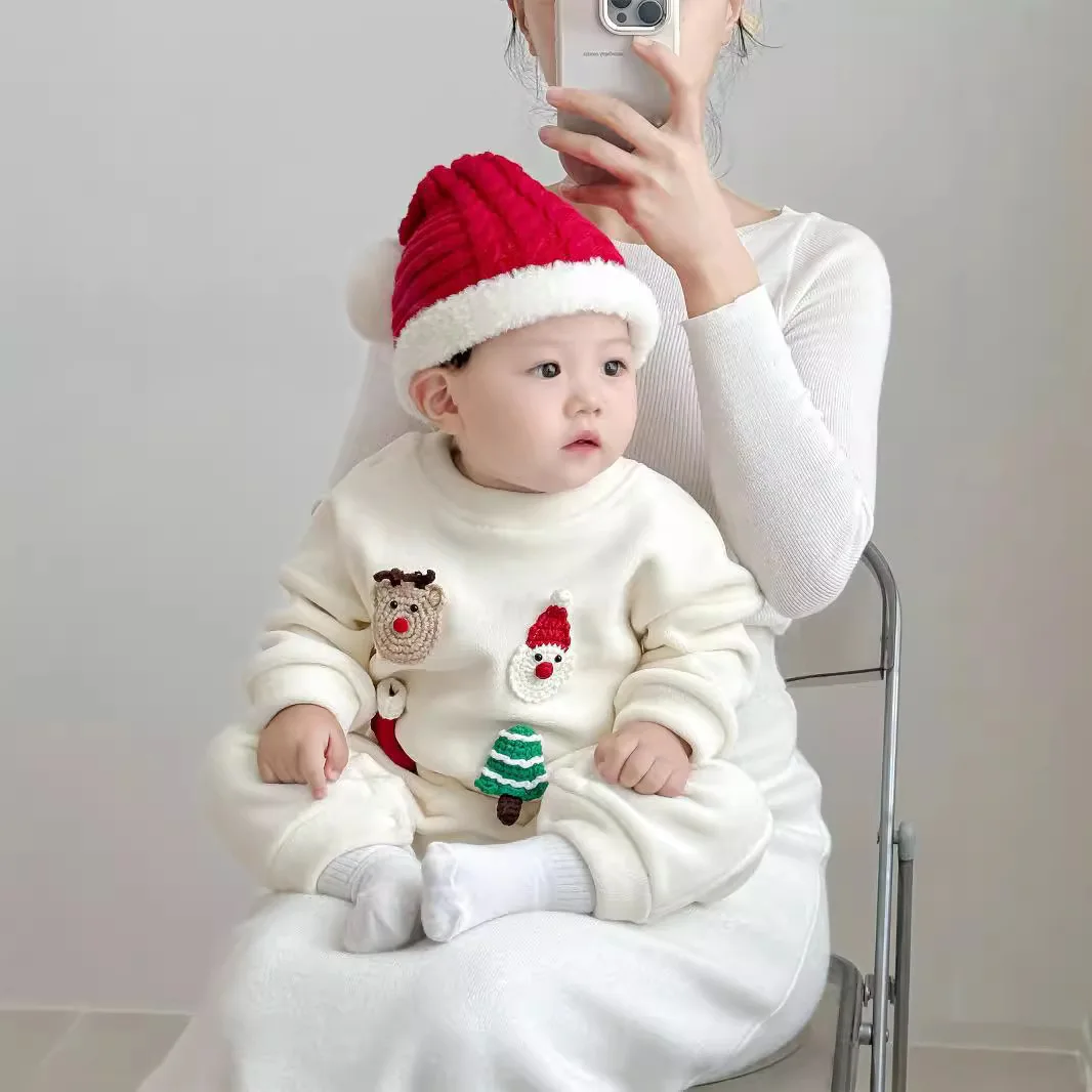 Christmas Long Sleeve Triangle One-piece Clothes Baby Autumn Clothing Infantil Bodysuits Cotton Newborn Onesie Boys Rompers