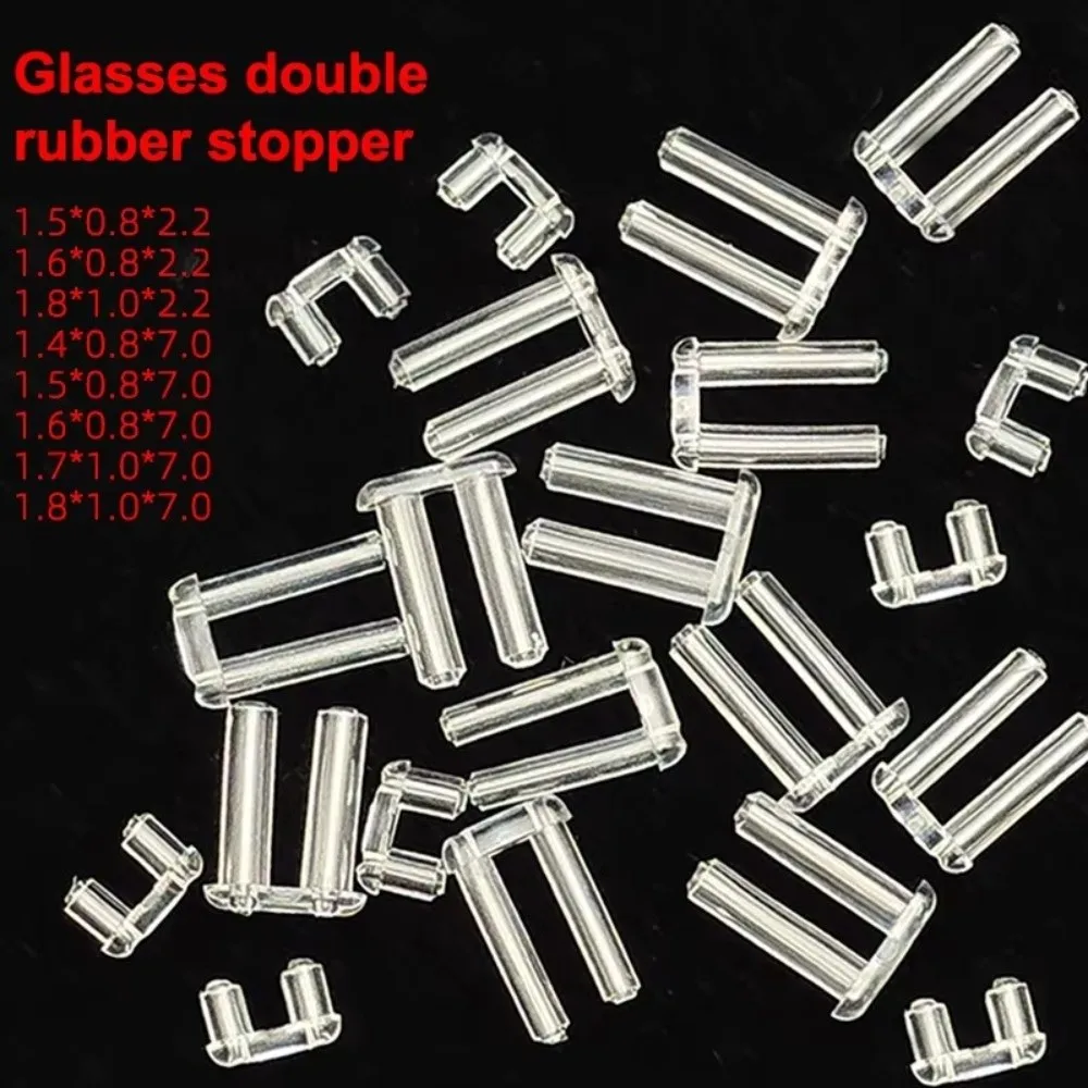 50PCS Hand Held Rubber Plug Lock Length Frame Glasses Glasses Double Rubber Plug Lock DIY Glasses Repair Tools Eyewear Repair