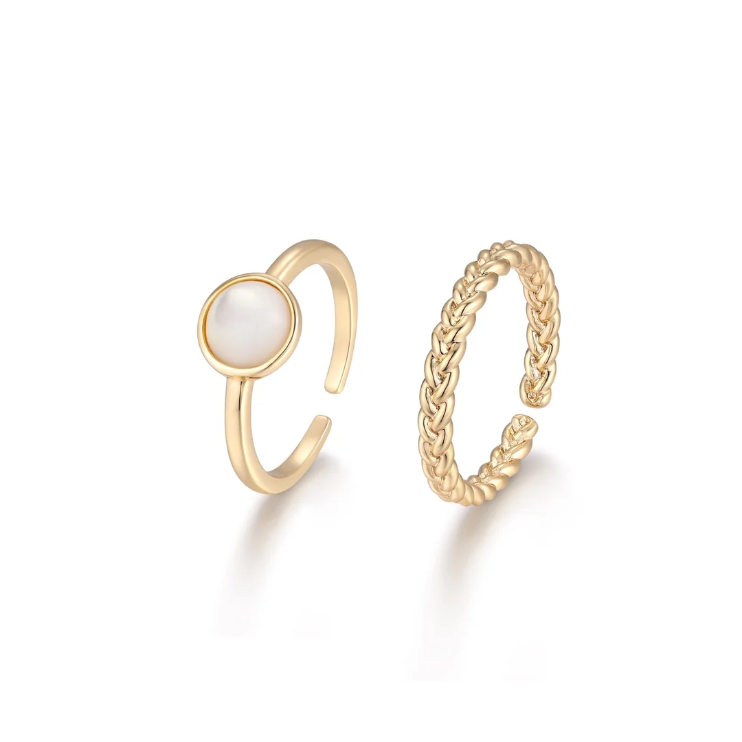

IN JEWELIFE Pearl Ring Gold Plated Birthday Gifts for Girlfriend Copper Jewelry Accessories University Graduation Rings