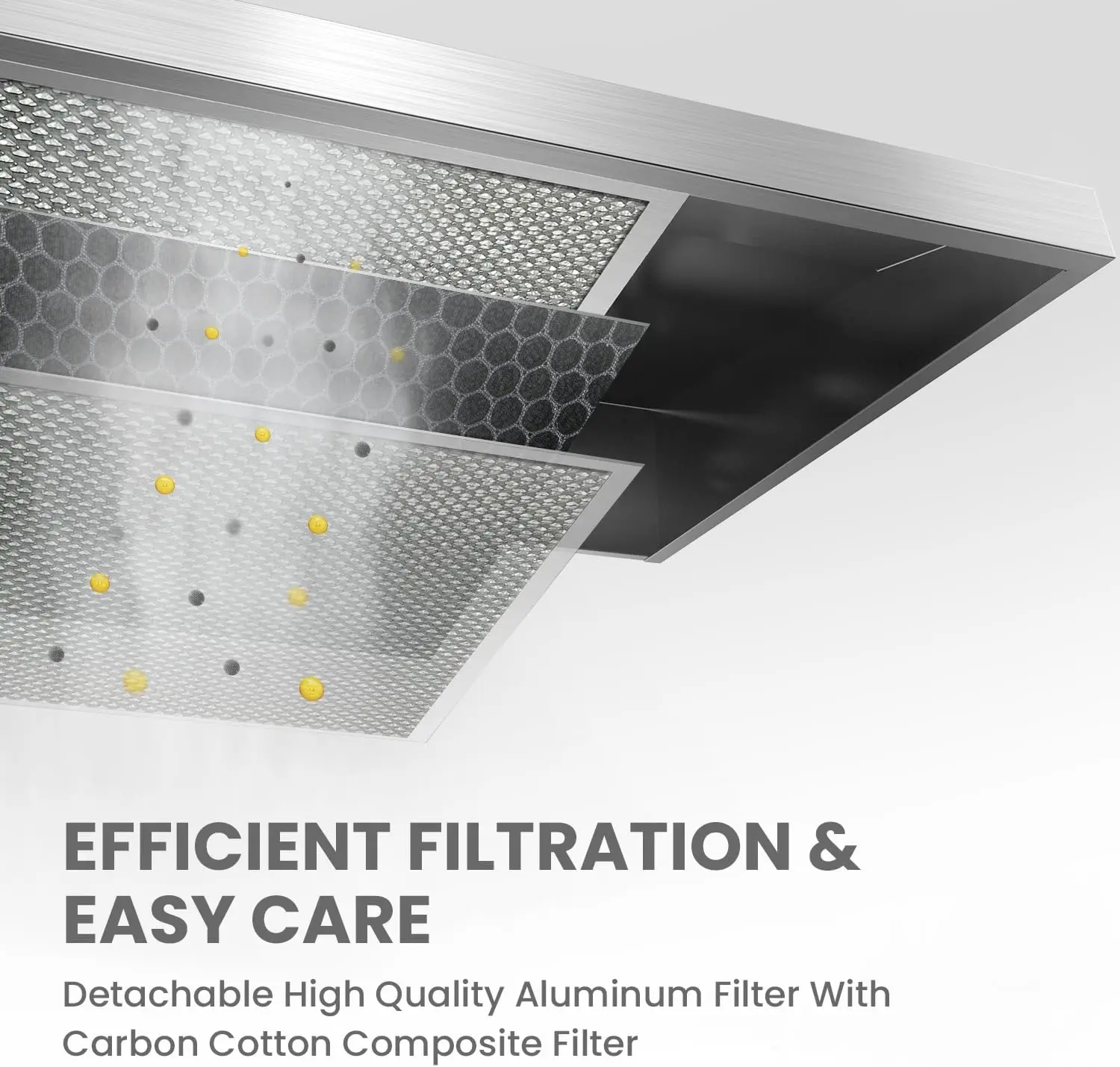 30 Inch Ducted Ductless Vent Durable Stainless Steel Kitchen Reusable Filter, 200 CFM