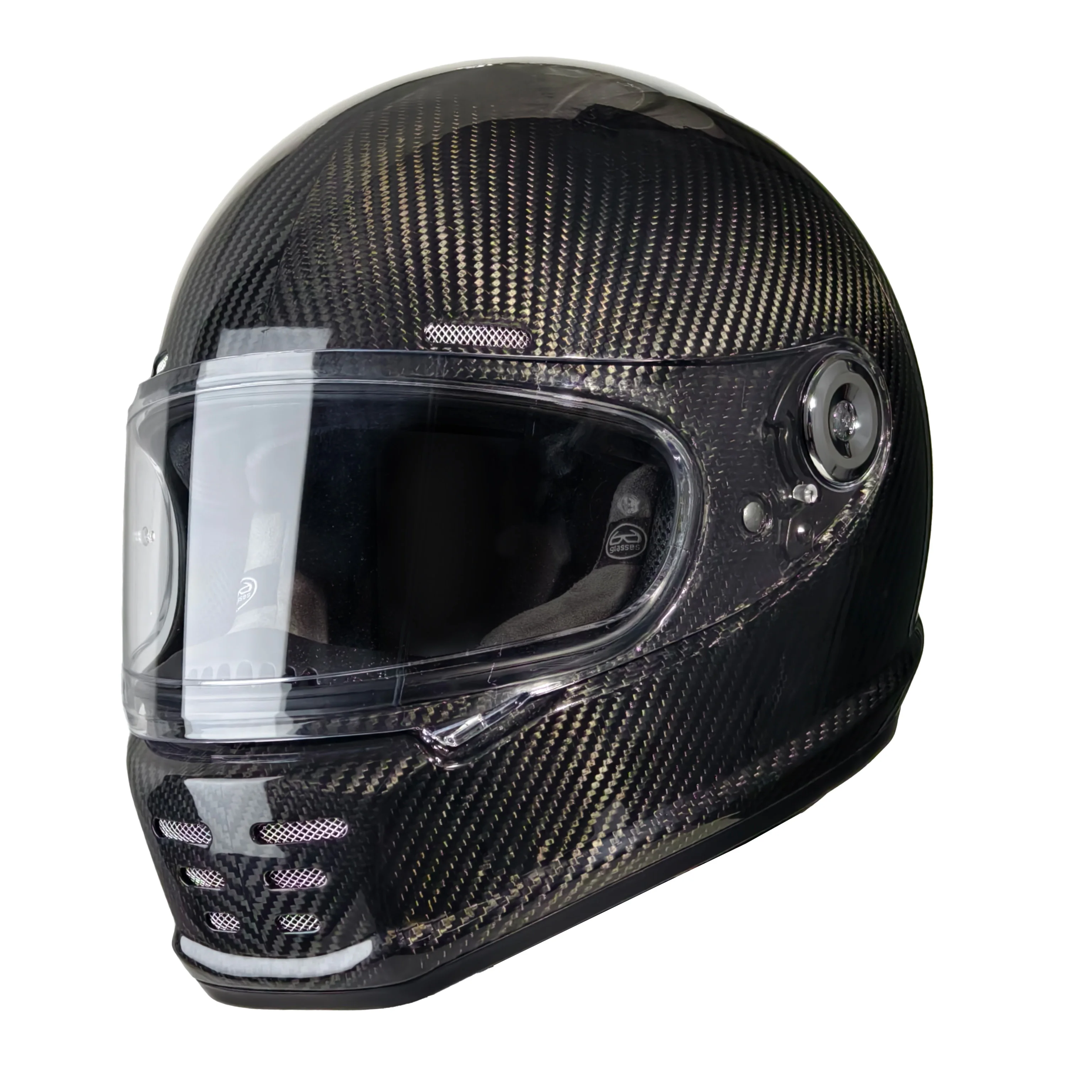 Factory Direct,Vintage Full Face Helmet with Visor - Carbon Fiber, 3C Certified