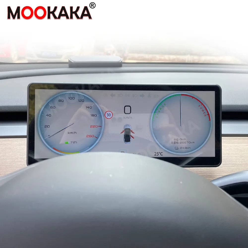 

Top 8.8 Inch Digital LCD Dashboard Instrument Cluster for Tesla Model 3/Y Car Multimedia Support Wireless Carplay Android Auto