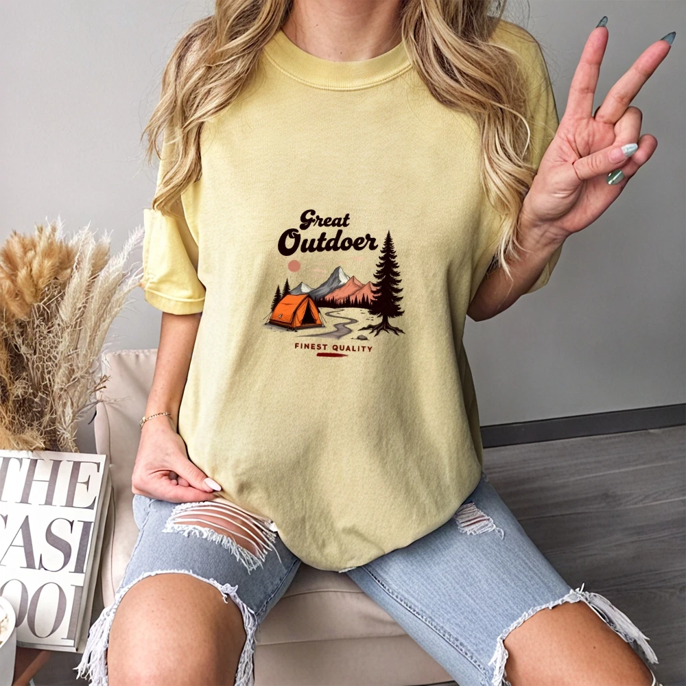 

Women's Casual Cotton TeeGreat Outdoor PrintY2K TrendComfortable Daily WearTrendy Comfort, Daily Must - Have
