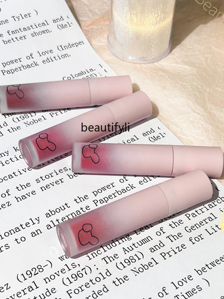 Lip glaze velvet matte matte female white lips and cheeks dual-purpose non-fading non-stick cup lip mud