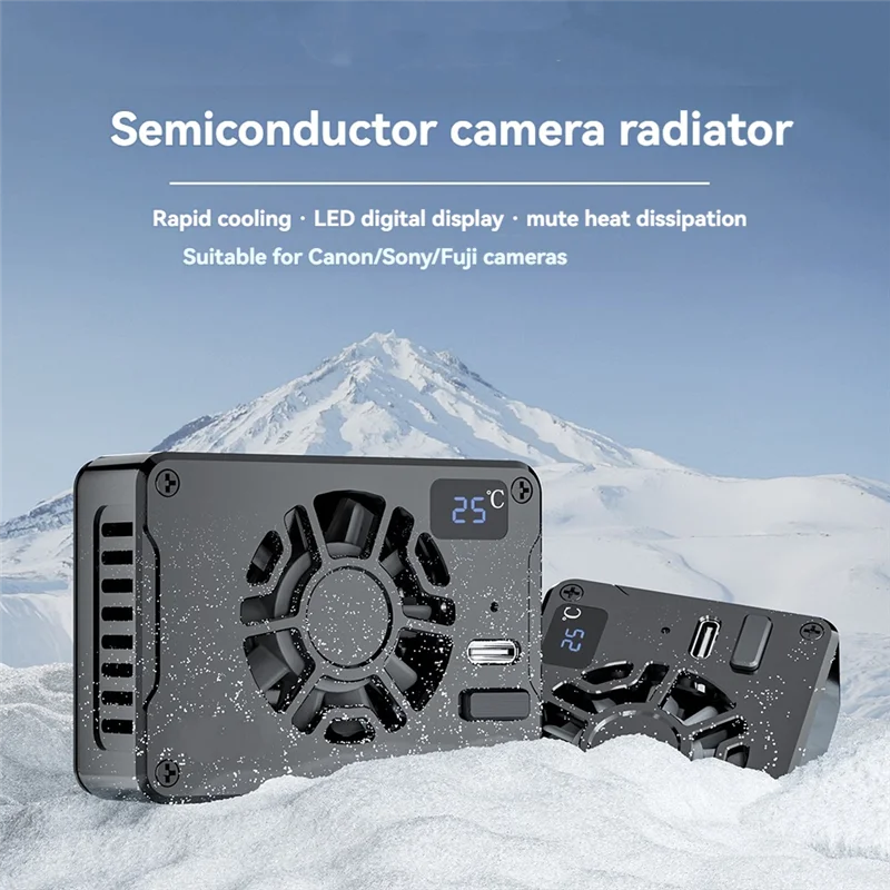 上品なカメラ冷却システム静かなカメラヒートシンク冷却ファン半導体ラジエーターキヤノン-ソニー-富士フイルム用
