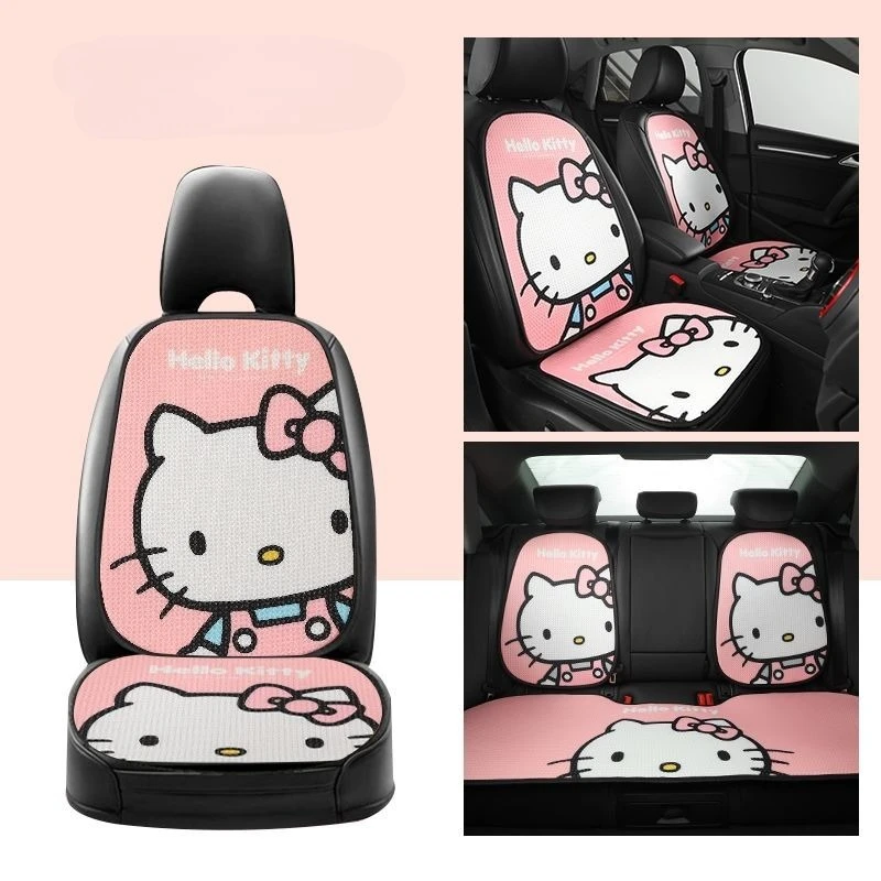 

Sanrio Kawaii Hello Kitty автомобильные аксессуары интерьер универсальный автомобильный чехол на сиденье подушки дышащие для Mercedes-Benz BMW Audi