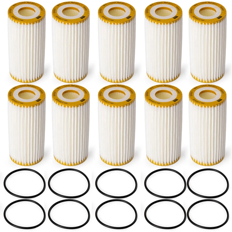 10PCS Oil Filter 06L115466 For VW Golf GTI For Audi A6 A7 For Skoda Octavia Superb B8 Kodiaq 1.8TSI 2.0TSI 06L115562B 06L115466C