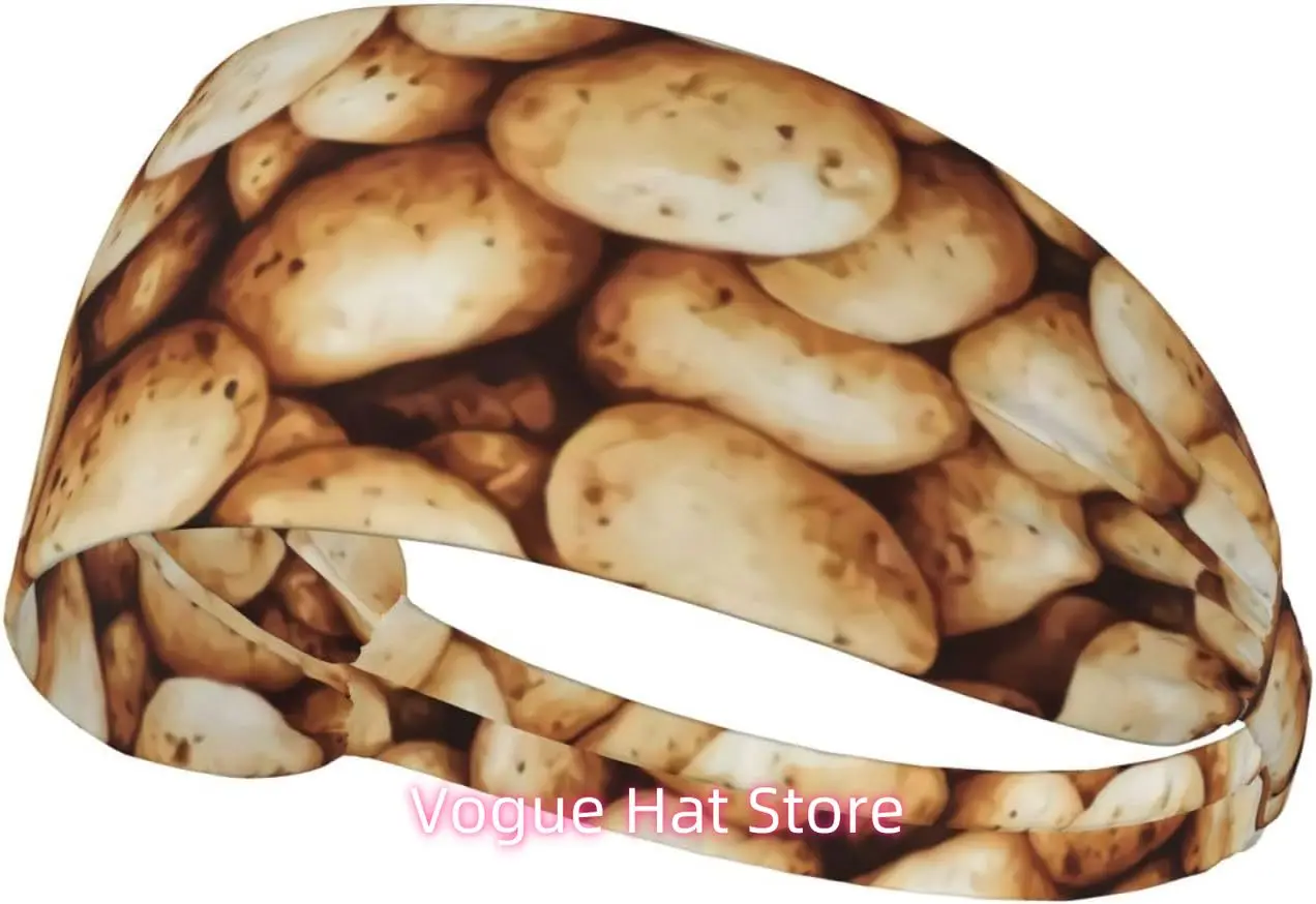 

Potato Marble Workout Headbands Fashion Sports Sweatbands Yoga Hairbands for Fitness Athletic Non Slip