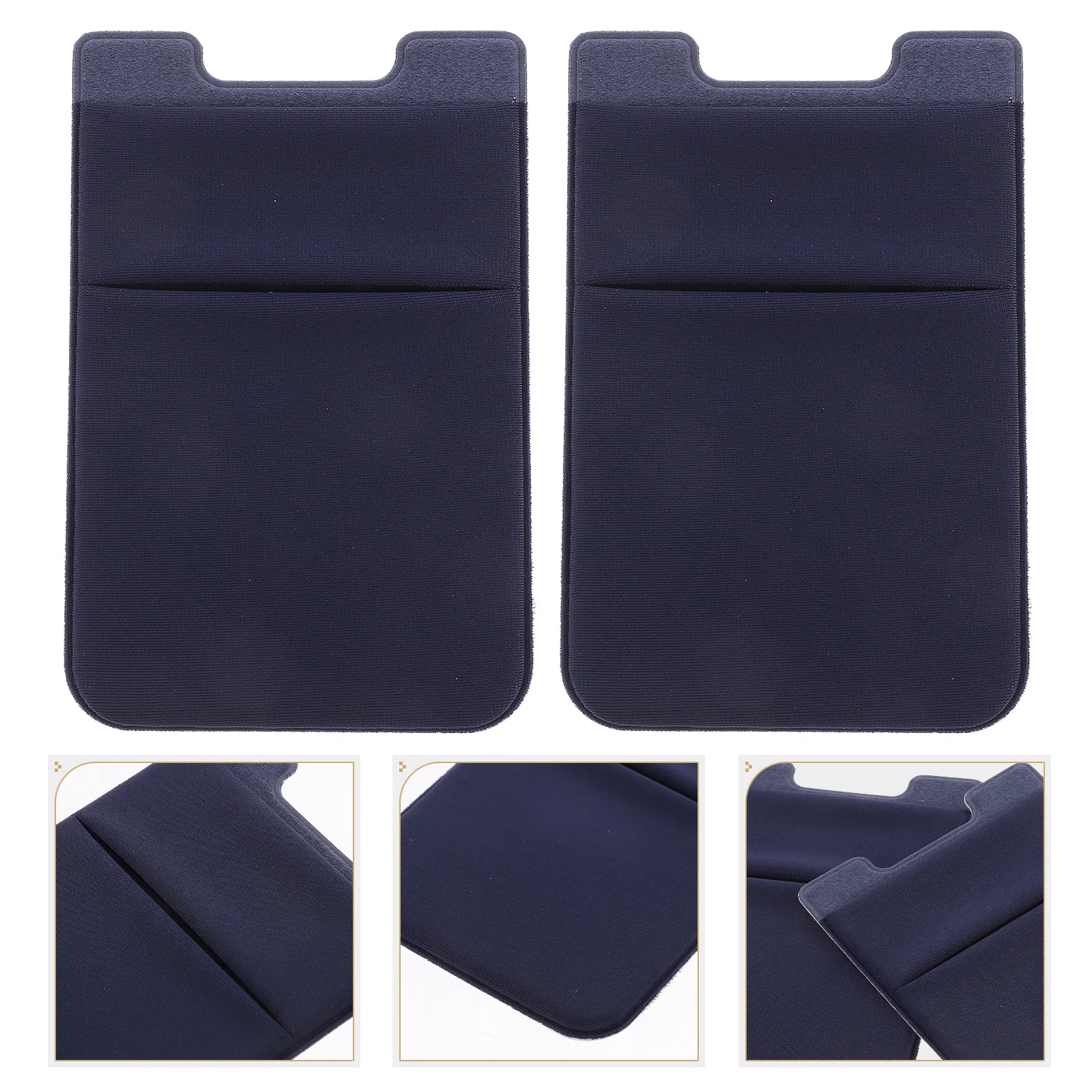 

2pcs Sticker Wallet Durable Elastic Fabric Adhesive Back Pocket For Card Id Cash Holder Cell Phone Pouch Phone Holder