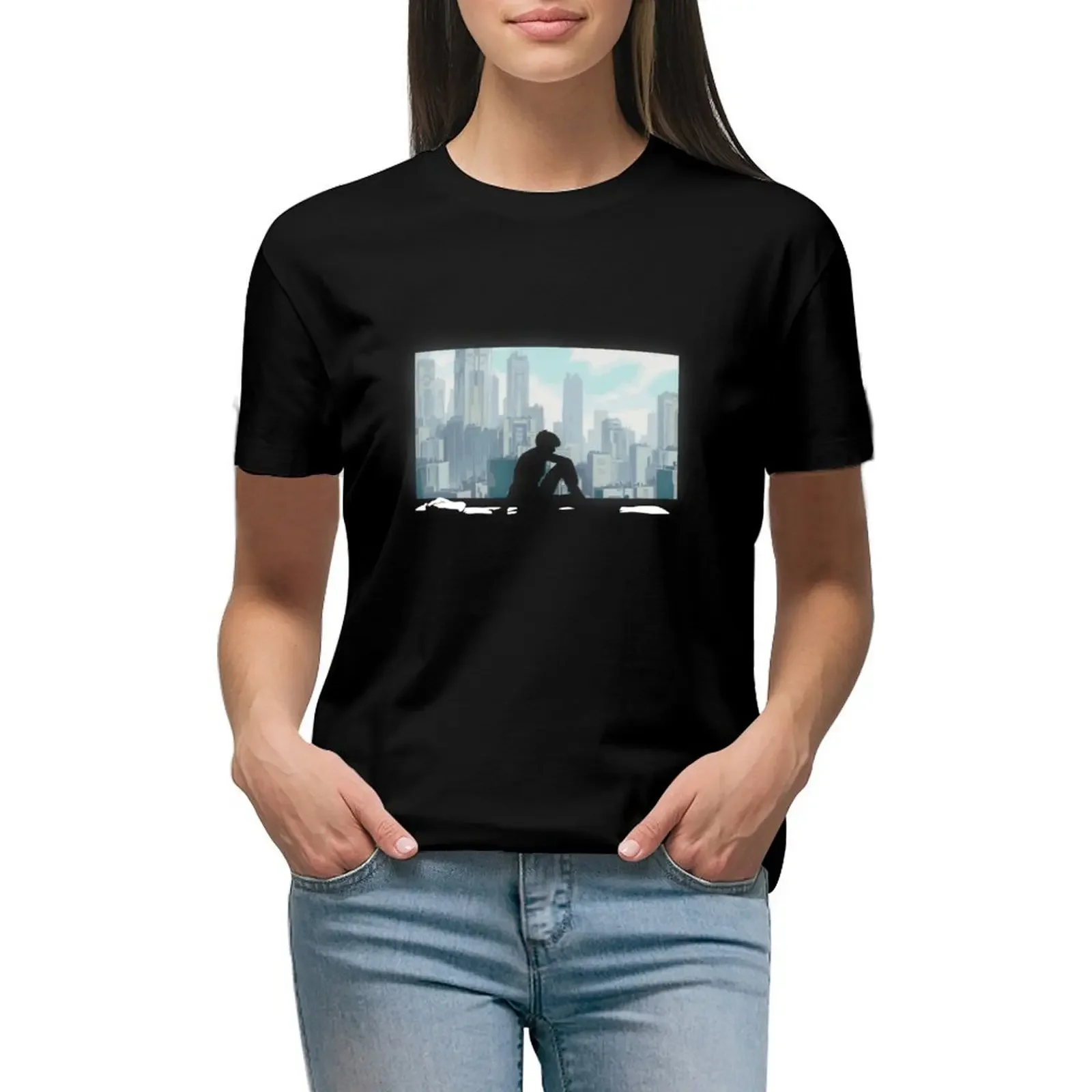 ghost in the shell T-Shirt heavyweights shirts graphic tees cute tops animal print t shirts for Women loose fit