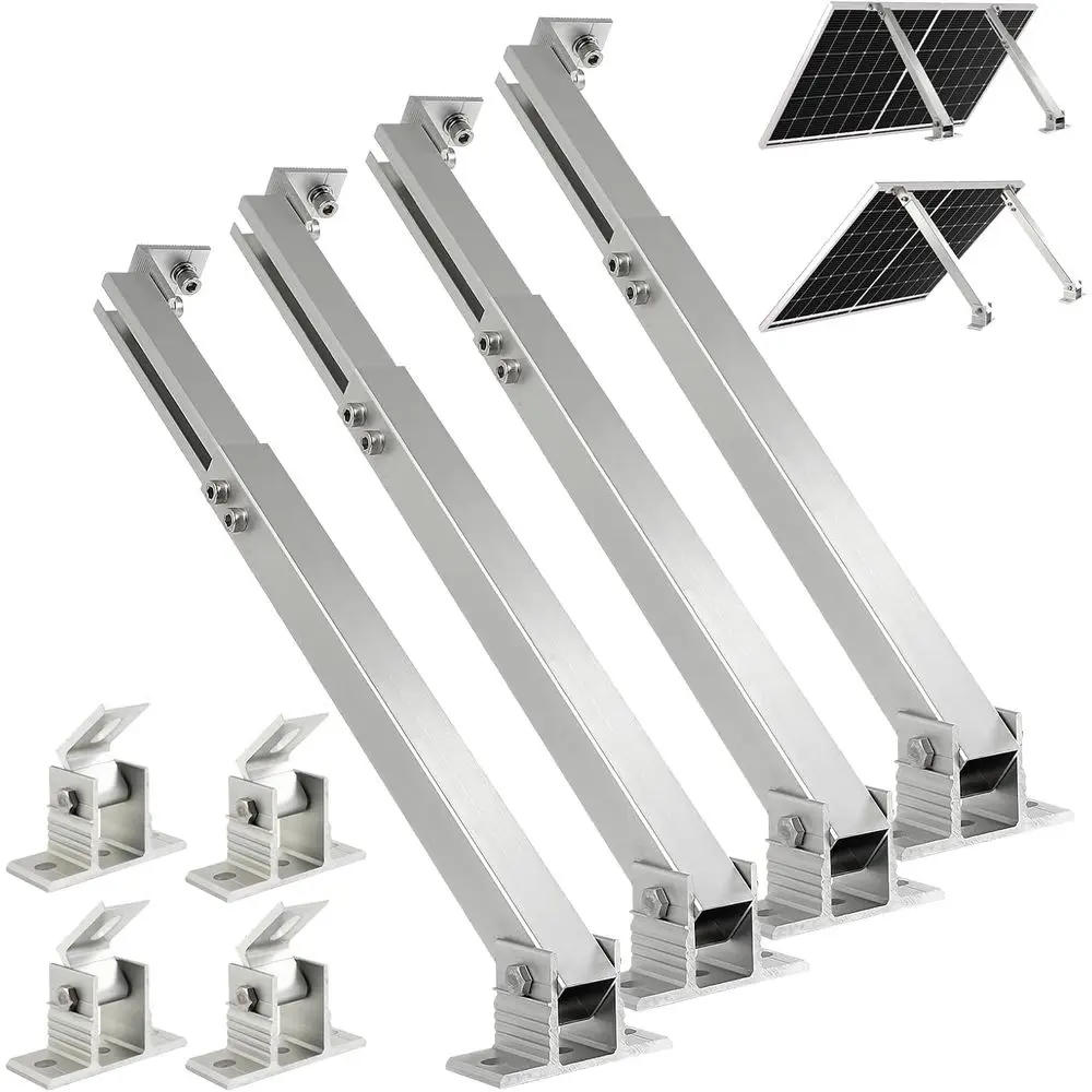 Solar Panel Mounting Brackets, 2 Sets Adjustable Solar Panel Tilt Mount Brackets, 14-27IN Adjust Solar Panel Rack, Support up to