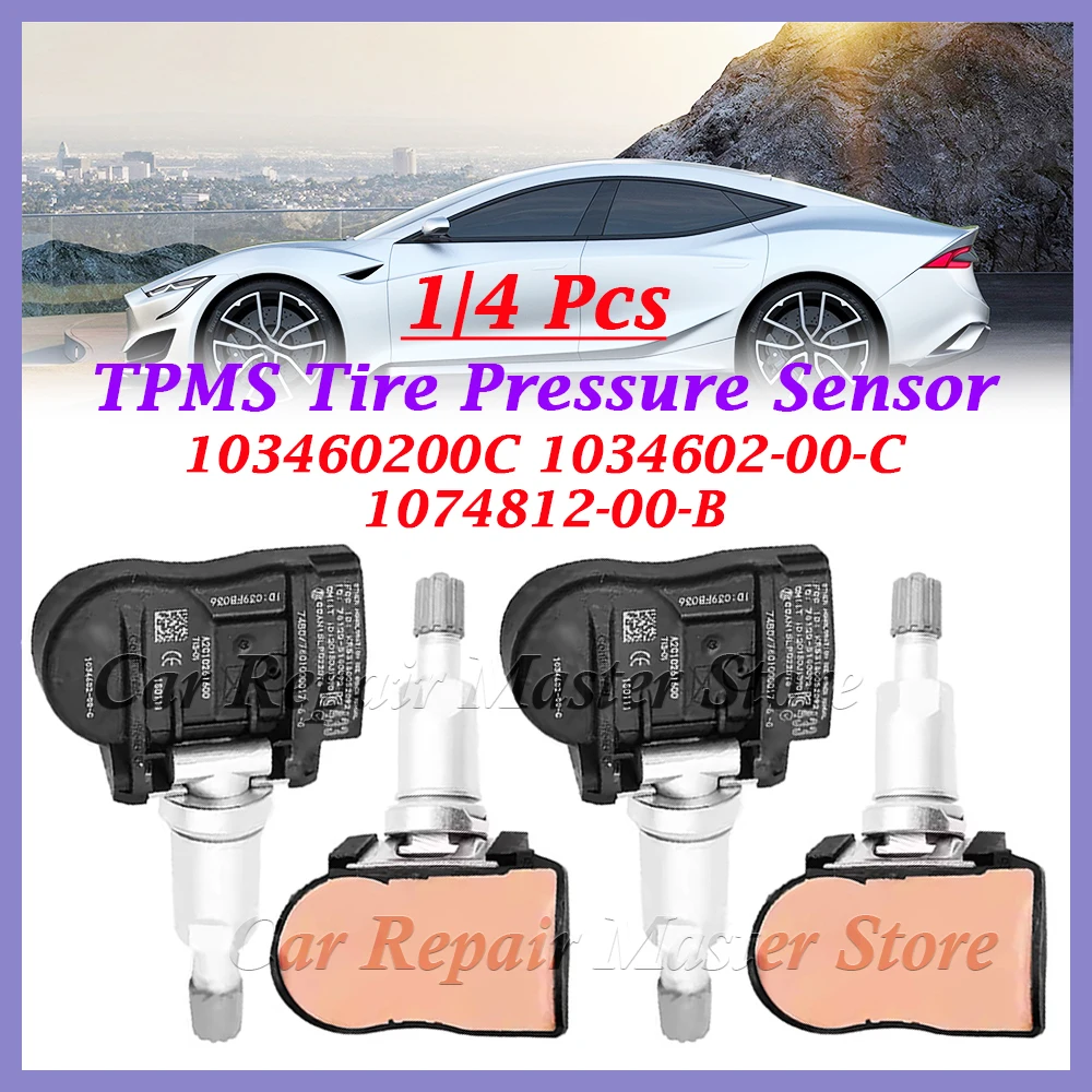 1or4 Pcs Tire Pressure Sensor 433MHZ 1034602-00-C 1074812-00-B 103460200C FOR Tesla Model 3 Model S Model X TPMS Sensor