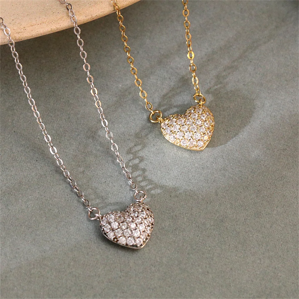 

Euro 925 Heart Pendant - Unique Stylish, Vintage Zircon Chic Women's Necklace