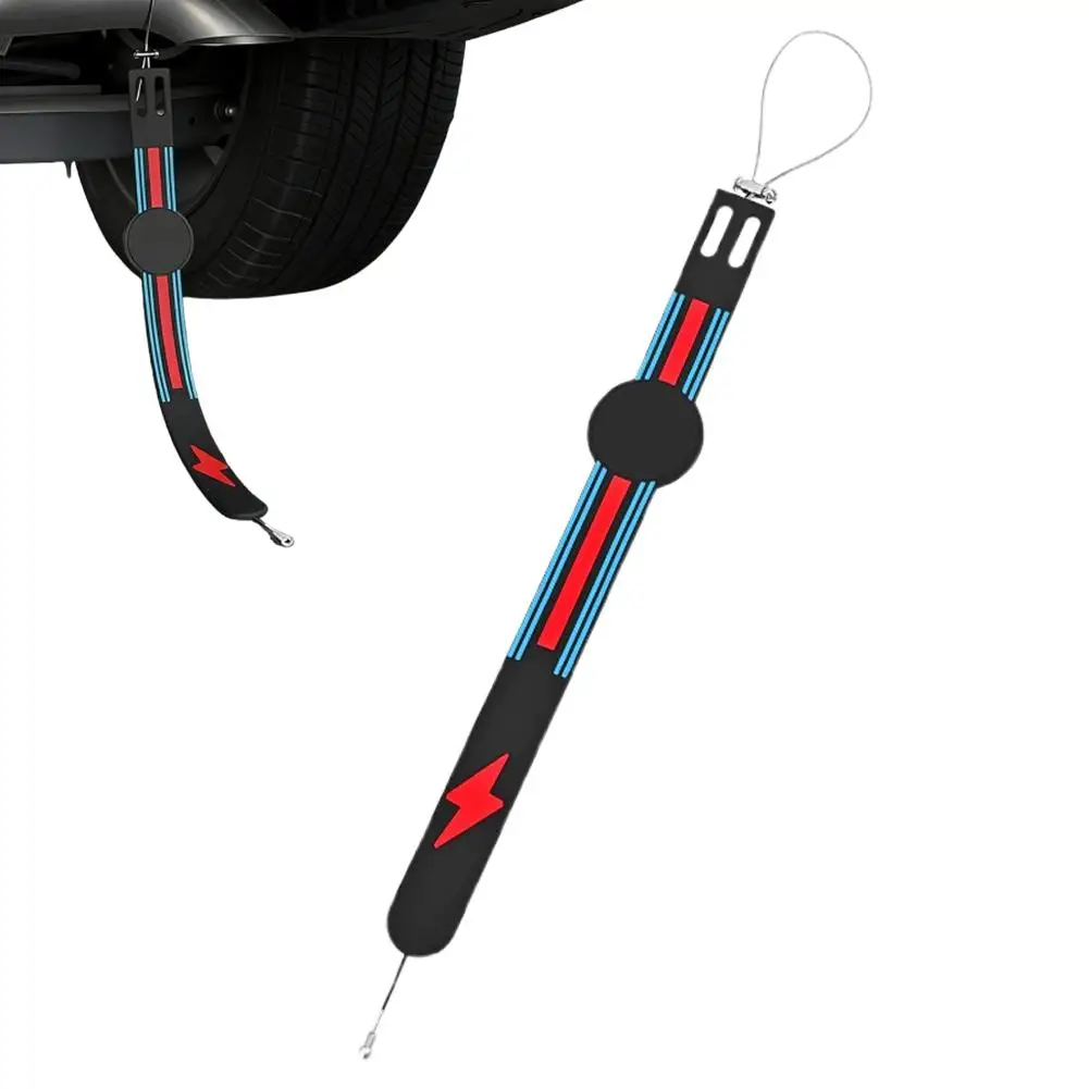 Car Anti-Static Grounding Belt Adjustable Static Eliminator Strap with Lightning Print, Reduce Static Shock for Most Cars, Truck