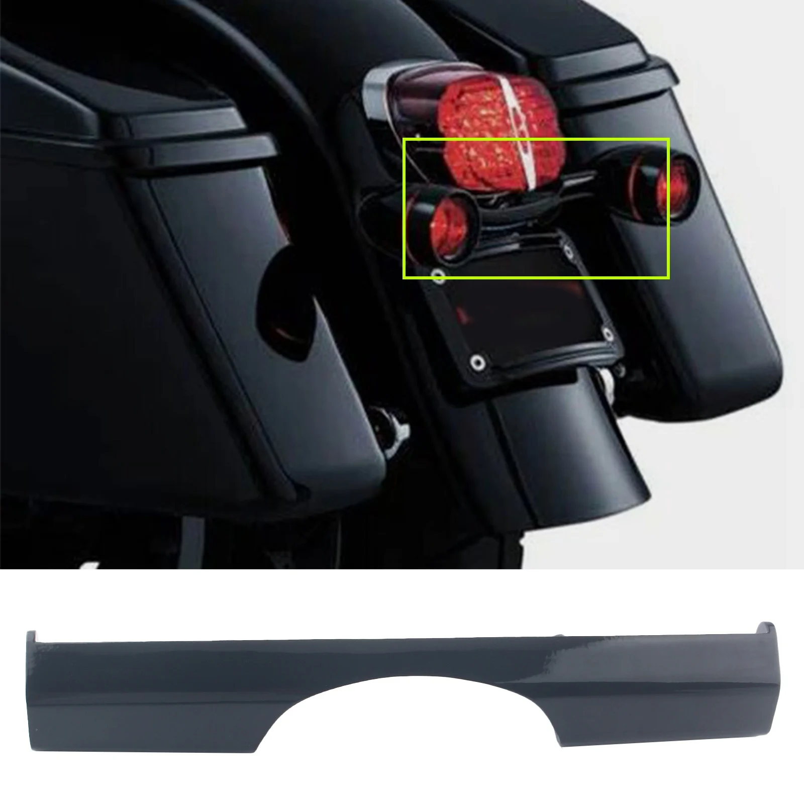 Motorcycle Rear Turn Signals Light Bar Blinker Bracket Holder Turn Signal Light Visor Cover For Harley Touring Model FLST FLSTC