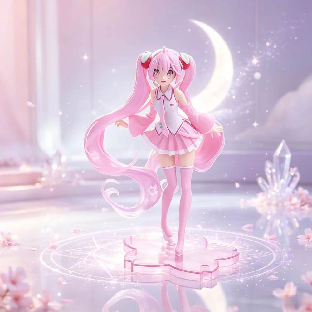 Neue Anime Hatsune Miku Actionfigur Kawaii Sammlerstück Modell Rosa Sakura Kawaiii Puppe Sammlerstücke Spielzeug Tortendekoration