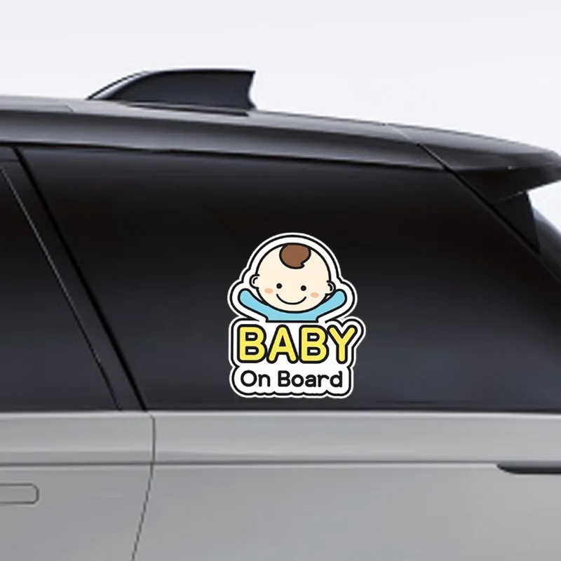 1PC Lovely BABY on Board Car Sticker Waterproof Anti-Sun Auto Tail Decoration Sticker for Car Styling - view 2