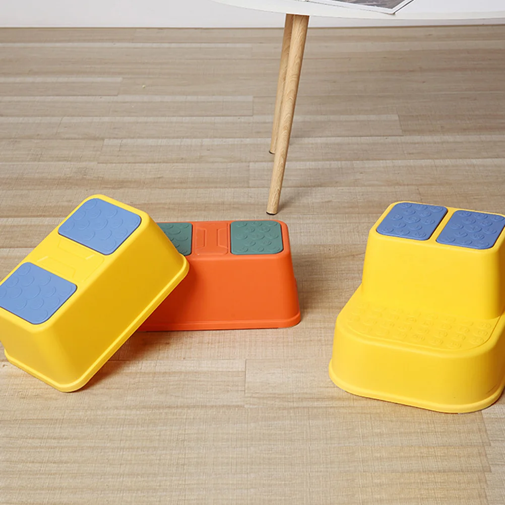 1pc Non-Slip Footstool Step Stool For Bathroom Home Use Safe Standing Stool Toilet Training Bright Color