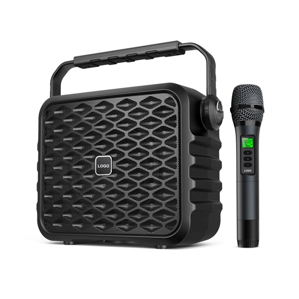 

YYHC-High Power 100W Voice Amplifier Karaoke Speaker with Mic and Bluetooth 12V 5000mAh Portable 8-inch Subwoofer Speaker