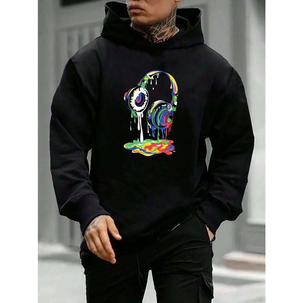 Sudadera con capucha estampada con auriculares de ocio para hombre Demon Slayer Anime Sudadera con capucha Stranger Things Funko Sudadera con capucha