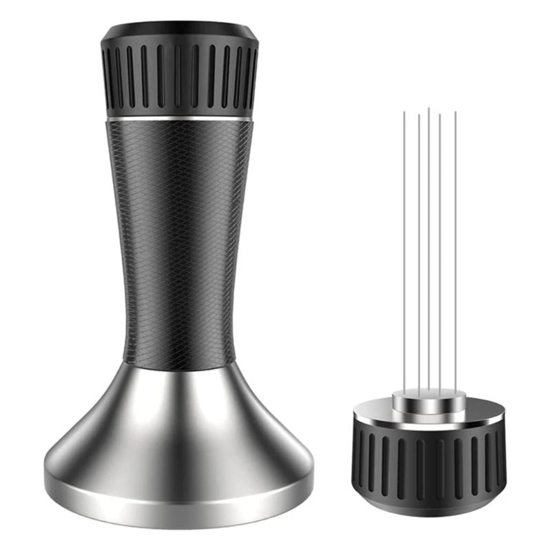 Espresso Tamper Coffee Distributor Tamper 2 in 1 Espresso Hand Tampers Espresso Distribution Tools Set Metal Material